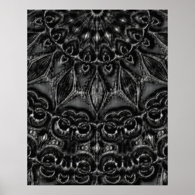 Charcarvão Mandala Poster (Frente)