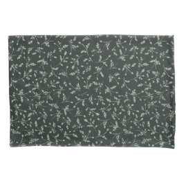 Charcoal Black Modern Farmhouse Daisy Buds Pattern