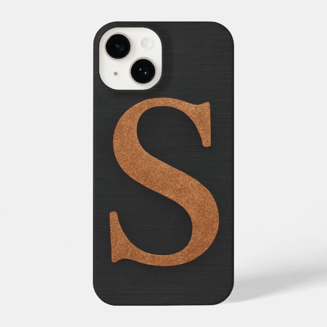 “Charcoal Gray Phone Cover with Center Trendy (Verso)