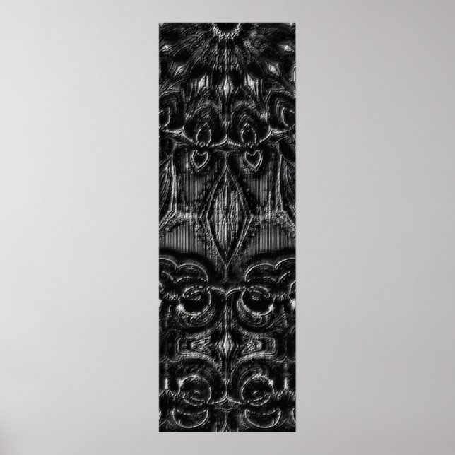 Charcoal Mandala  Poster (Frente)