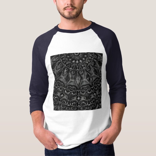 Charcoal Mandala  T-Shirt (Frente)