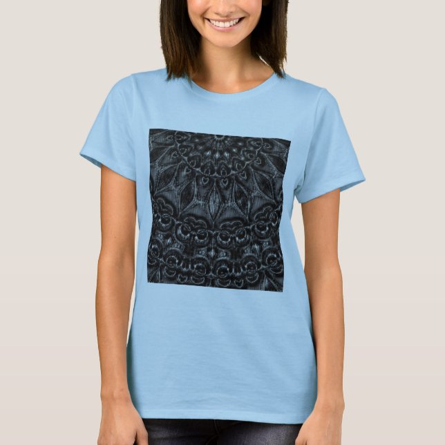 Charcoal Mandala  T-Shirt (Frente)
