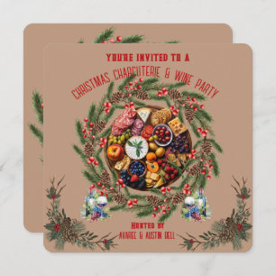Charcuterie de Natal e Convite de festas de vinho
