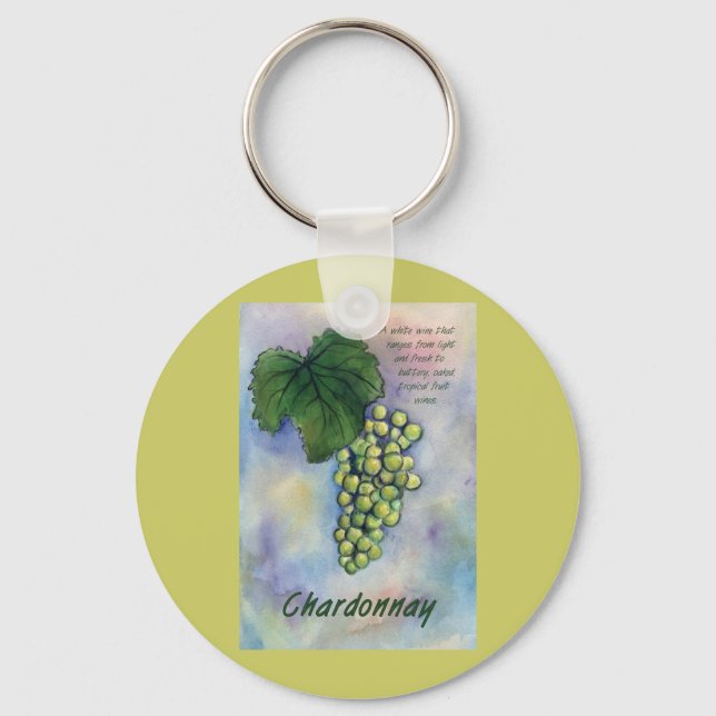 Chardonnay Wine Graphics & Description Chaveiro (Frente)
