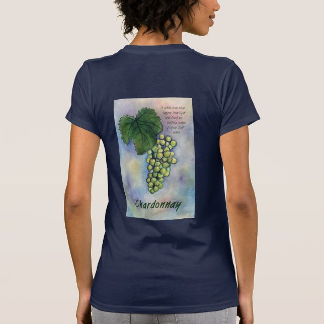 Chardonnay Wine Graphics & Description T-Shirt (Verso)