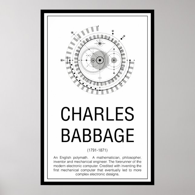 Charles Babbage Poster (Frente)