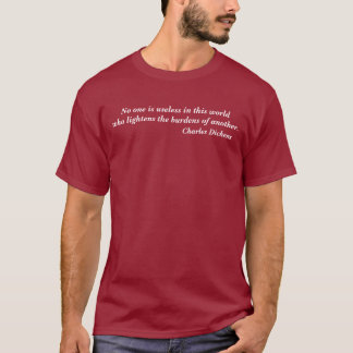 Charles Dickens ninguém é t-shirt inútil das