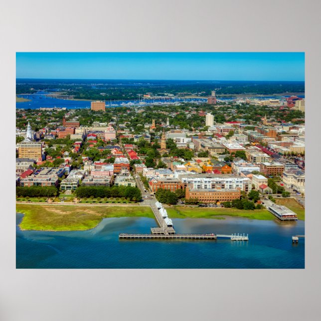 Charleston, Carolina do Sul, Poster Skyline (Frente)
