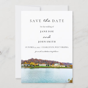 Charleston West Virginia flat Salve o cartão de da