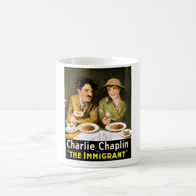 Charlie Chaplin, a caneca de café imigrante (Centro)