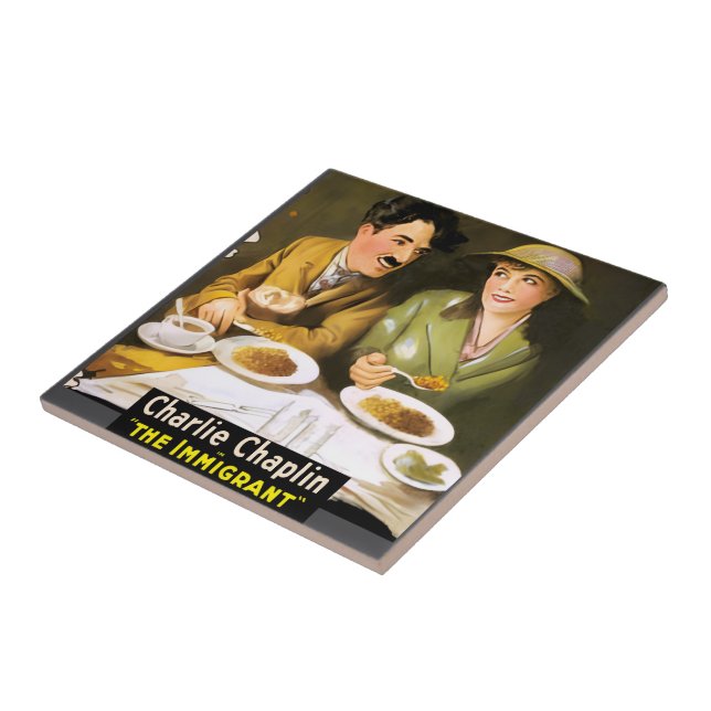 Charlie Chaplin/O Azulejo De Cerâmica Imigrante (Lateral)