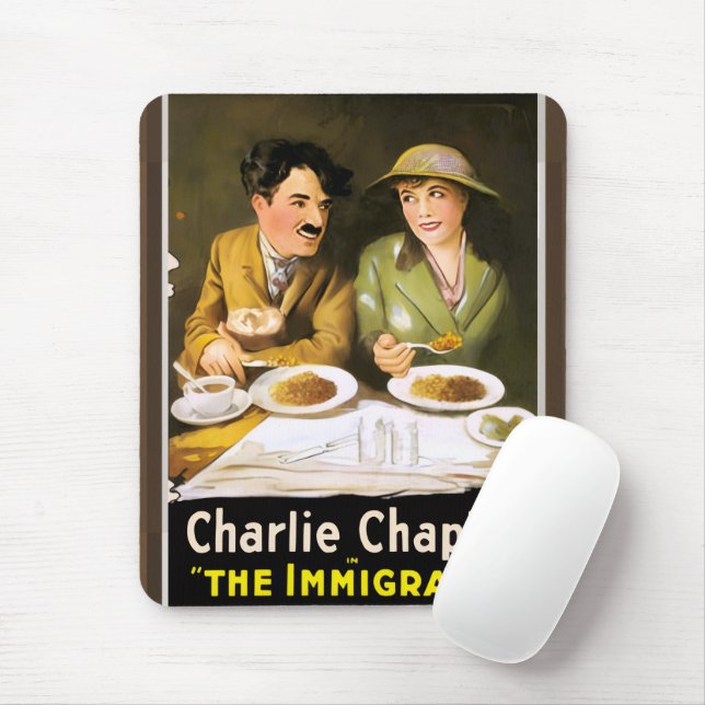 Charlie Chaplin/The Immigrant Mouse Pad (Com mouse)