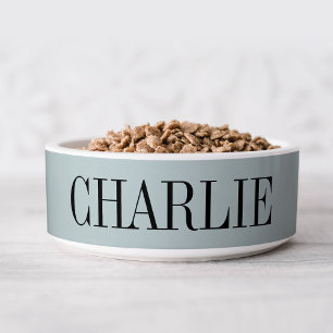 Charlie Classic Name Monograma Tigela Azul Claro