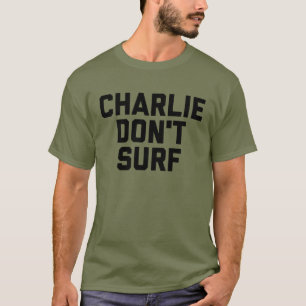 Charlie não surfa o t-shirt verde da fadiga