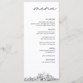 Charlotte Skyline Modern Wedn Janta Menu