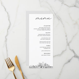 Charlotte Skyline Modern Wedn Janta Menu