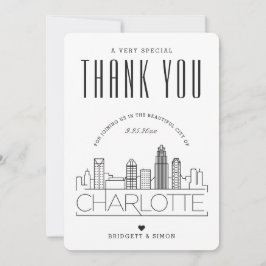 Charlotte Wedding | Obrigado + Cartão com fotos