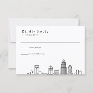 Charlotte Wedding RSVP Skyline Estilizado