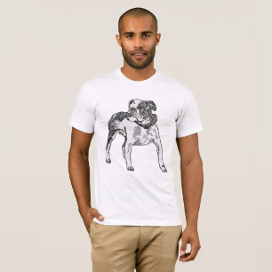 Charme de Bulldog Negrito: Camisa de Trevagem de M