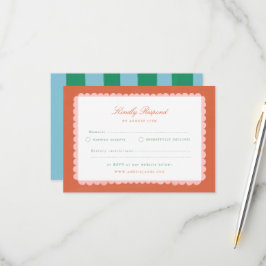 Charme de Coquete Carta de Resposta Casamento Pint