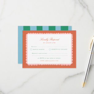 Charme de Coquete Carta de Resposta Casamento Pint