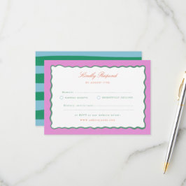 Charme de Coquete Carta de Resposta Casamento Pint