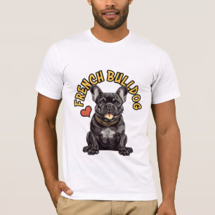 Charme parisiense: T-Shirt para Bulldog Francês