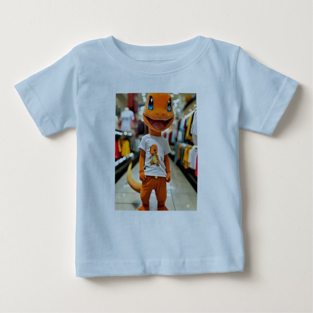 "Charmender Tries" Design Pokémon T-Shirt (Frente)