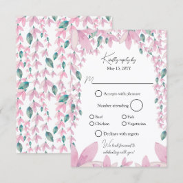 Charming Pink Wisteria RSVP