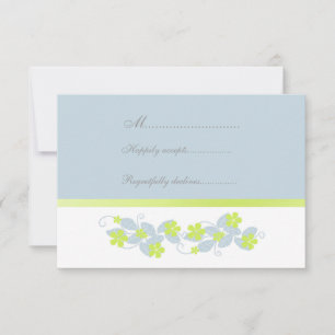 Chartreuse Flowers Wedding RSVP