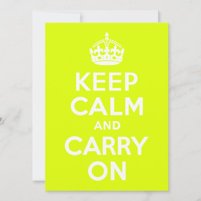 Chartreuse Mantenha-se calma e continue (Frente)