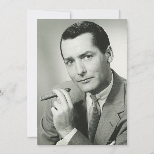 Charuto fumante de empresário (Frente)