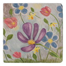 Chás de abril. Arte Floral Abstrato