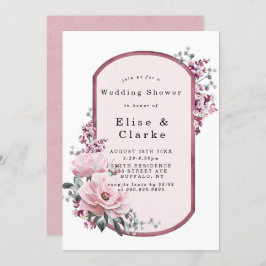 Chás de casamento Florais Dourados com Rosa Chic