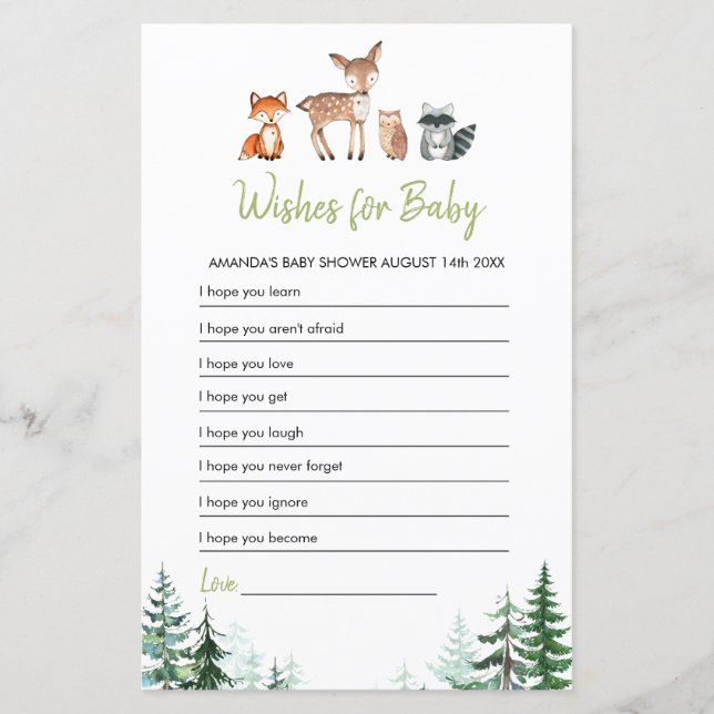 Chás de fraldas da Floresta de Madeira para Jogo d (Frente)