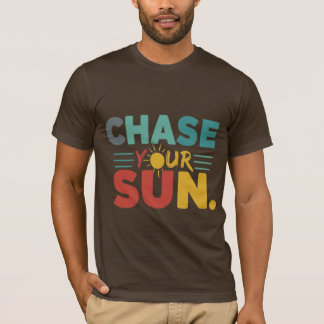 Chase Seu Sol" Vibrante Rainbow T-Shirt