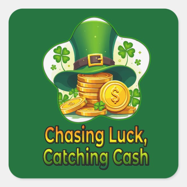 Chasing Luck Catching Cash - Autocolante (Frente)