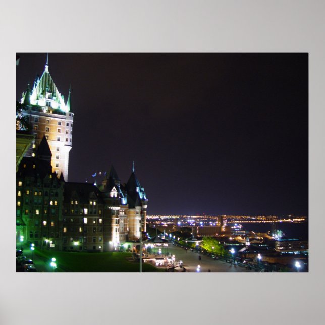 Chateau Frontenac Castle Boardwalk Poster do Quebe (Frente)