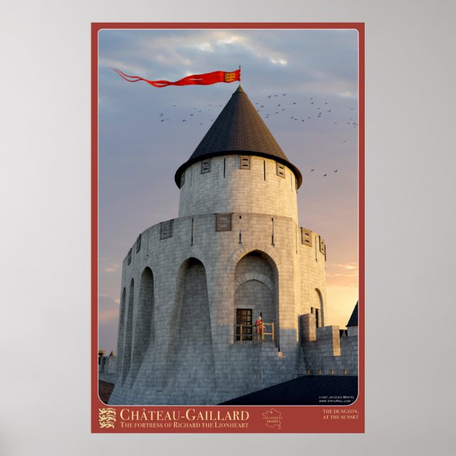 CHÂTEAU-GAILLARD - The Keep, at sunset Poster (Frente)