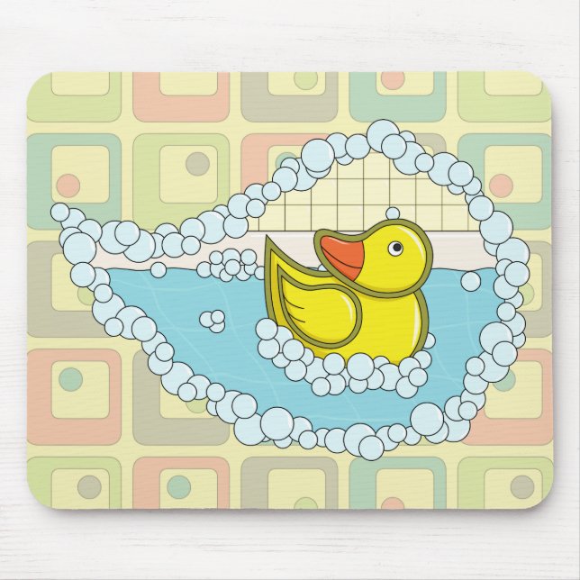 Chaucer o mousepad de pato de borracha (Frente)