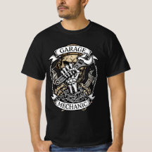 Chave de Mão de Esqueleto - Camiseta de Óleo para 
