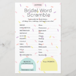 Chave de Resposta do Bridal Word Scramble