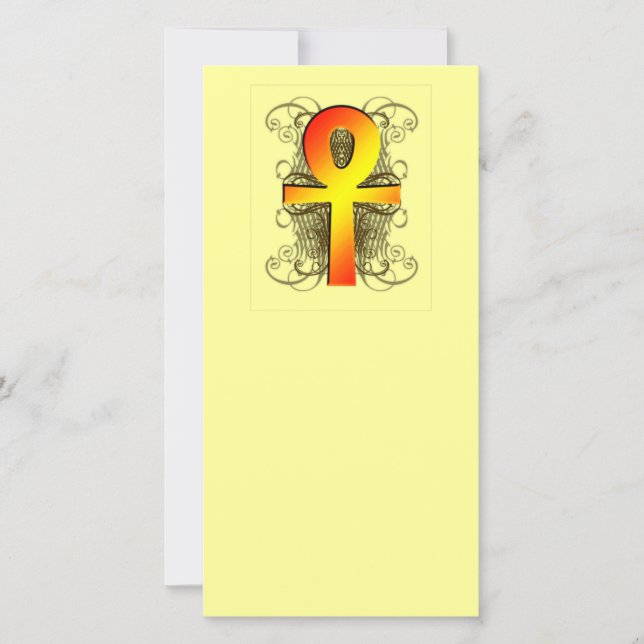"Chave de Vida (Ankh)" em Favoritos Dourados (Frente)