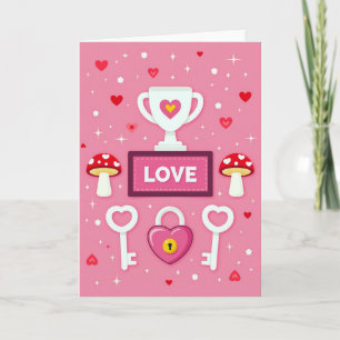 Chave do Amor Doce para o Meu Coração Cartão
