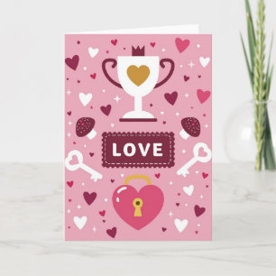 Chave do Amor Verdadeiro para o Meu Coração Cartão