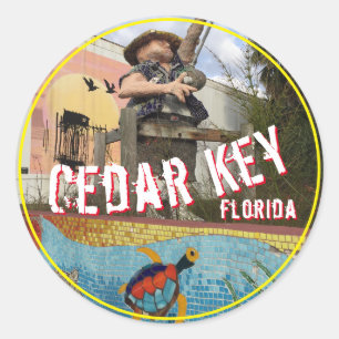 Chave do cedro, etiqueta do viagem de Florida 2018