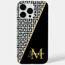 Chave Grega em Folha de Ouro Diagonal com Monogram