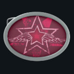 Chave vermelha escura do cinto de estrelas<br><div class="desc">Esta fivela de anjo alada é projetada exclusivamente por Sarah Trett.</div>