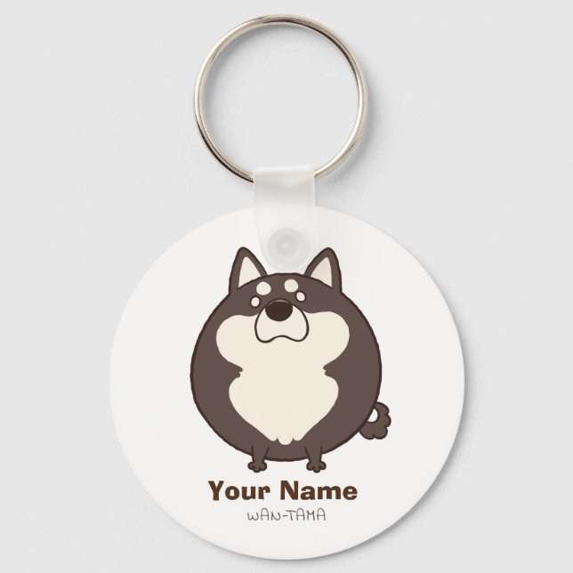 CHAVEIRO 柴犬"しばたま(黒)" (Frente)