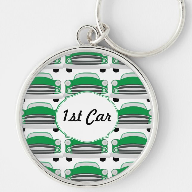 Chaveiro 1º Carro Green Classic Car (Frente)